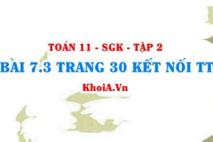 Bài 7.3 trang 30 Toán 11 Kết nối tri thức Tập 2